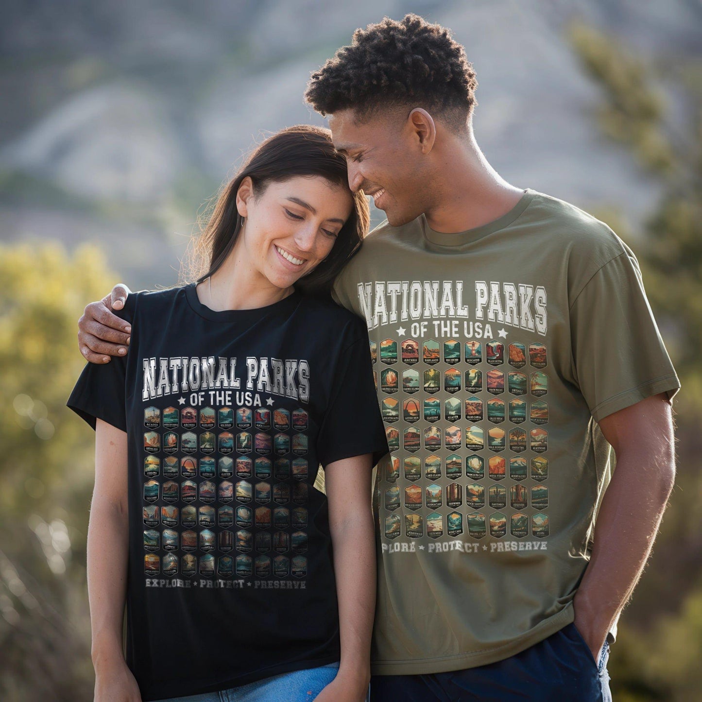 63 National Parks of the USA T-Shirt | Explore, Protect, Preserve – – Outdoor apparel for travel, hiking, camping, and nature lovers – ExpediCamp
