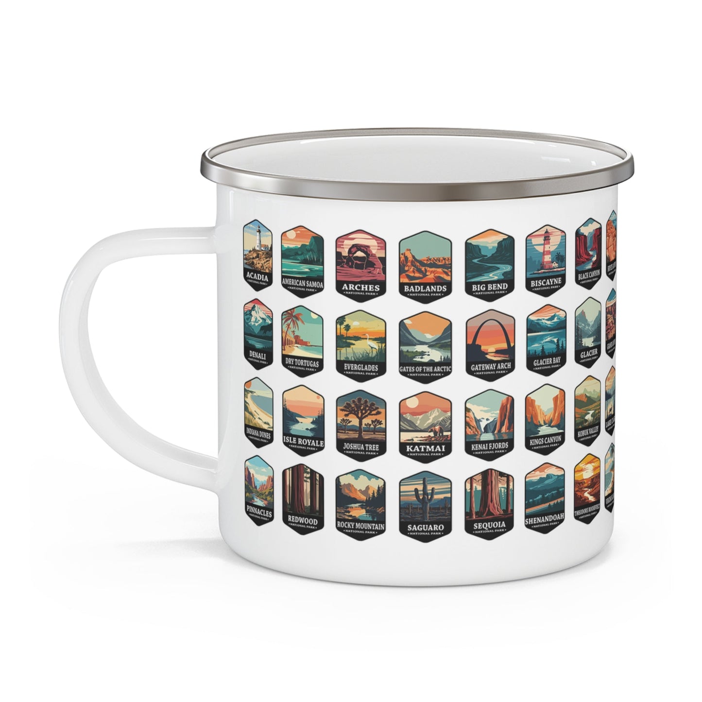 63 U.S. National Parks Enamel Mug (12oz) – – Outdoor apparel for travel, hiking, camping, and nature lovers – ExpediCamp