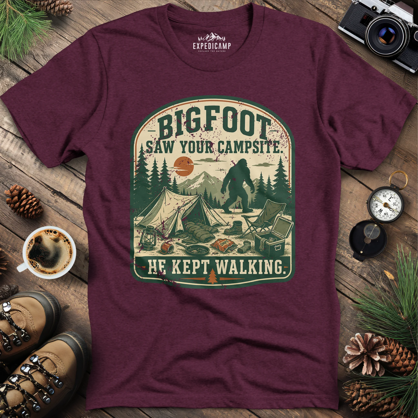 Bigfoot Saw Your Campsite T-Shirt