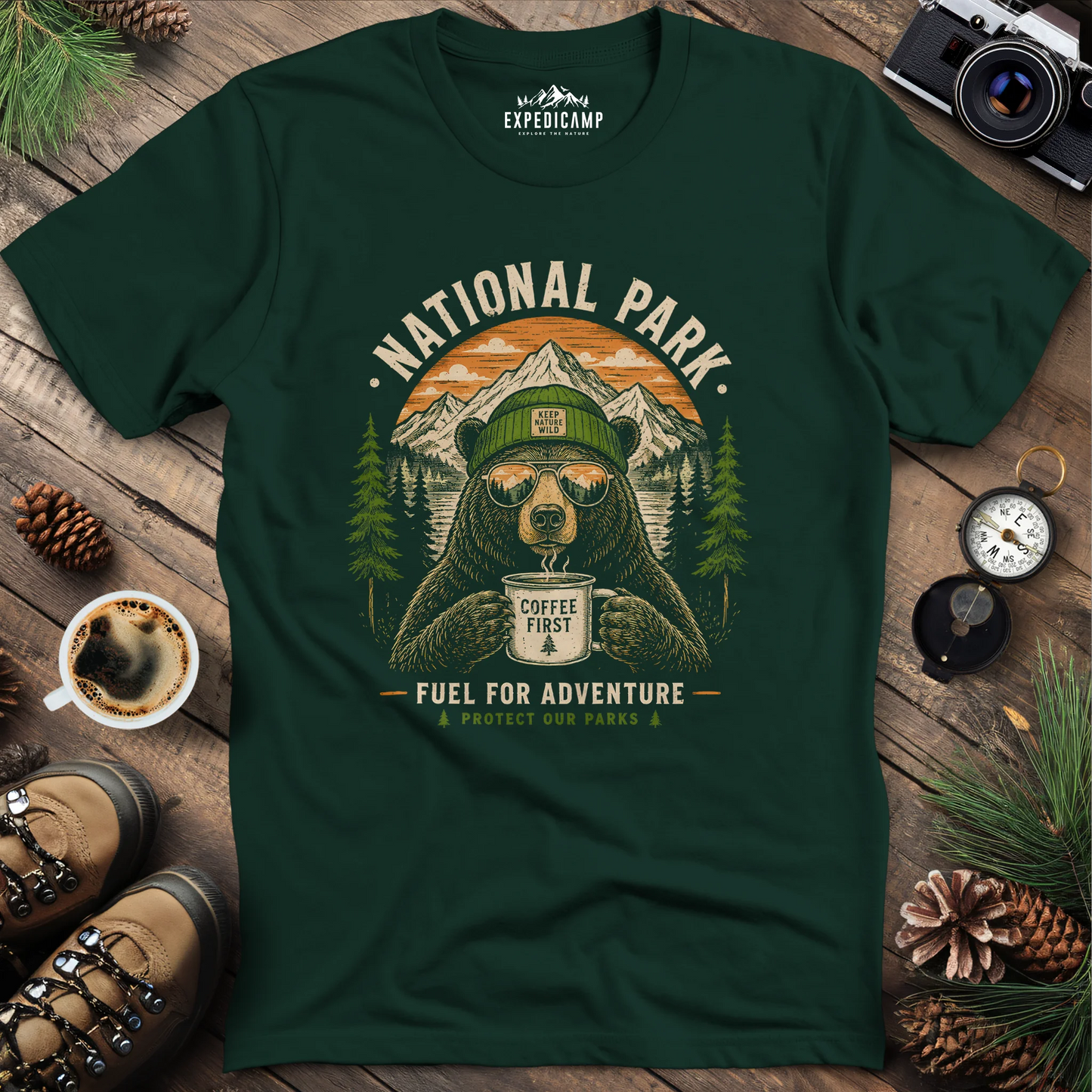 National Park Coffee First Bear T-Shirt