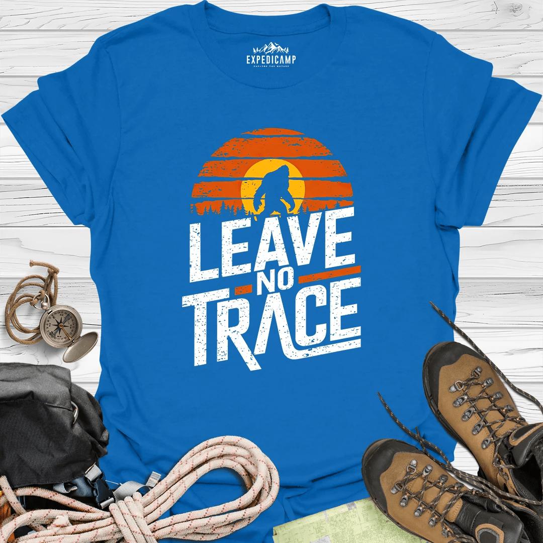 Bigfoot Leave No Trace America's National Parks T-Shirt – Royal – Outdoor apparel for travel, hiking, camping, and nature lovers – ExpediCamp
