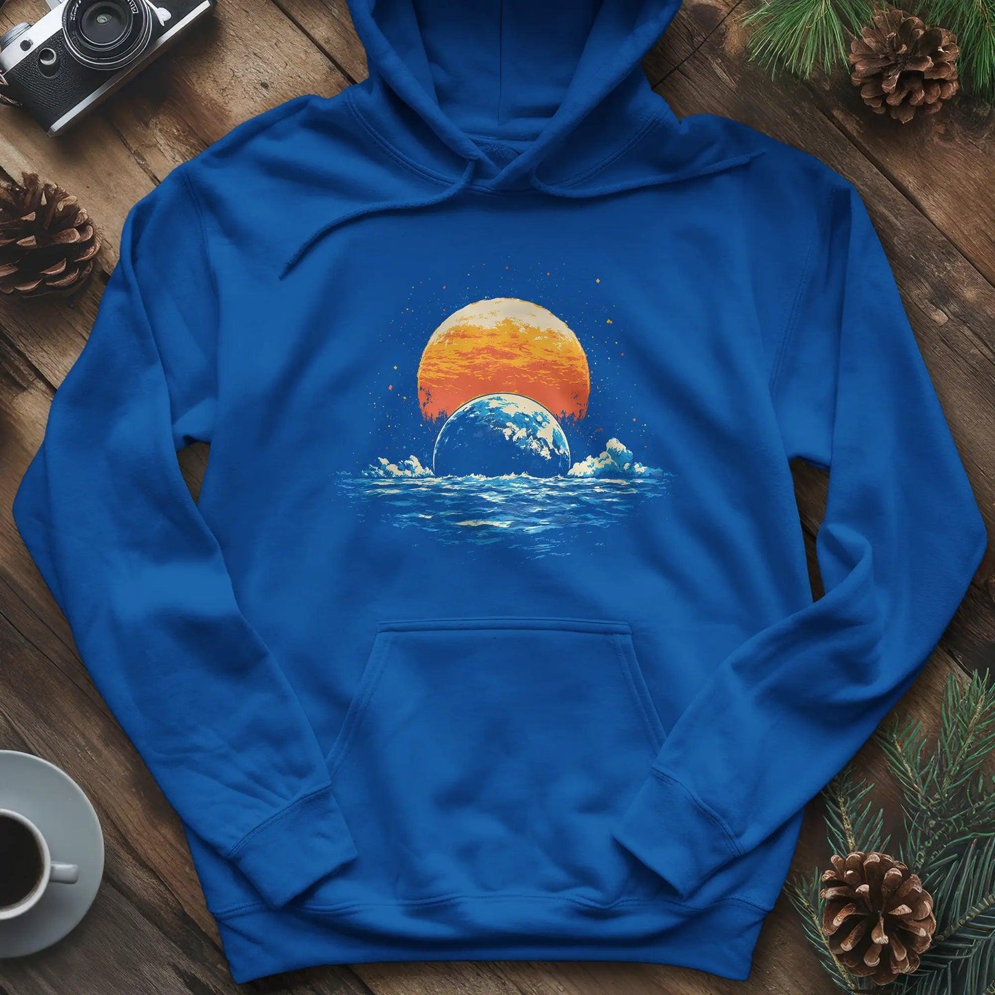 Cosmic Horizon Hoodie – Royal – Outdoor apparel for travel, hiking, camping, and nature lovers – ExpediCamp