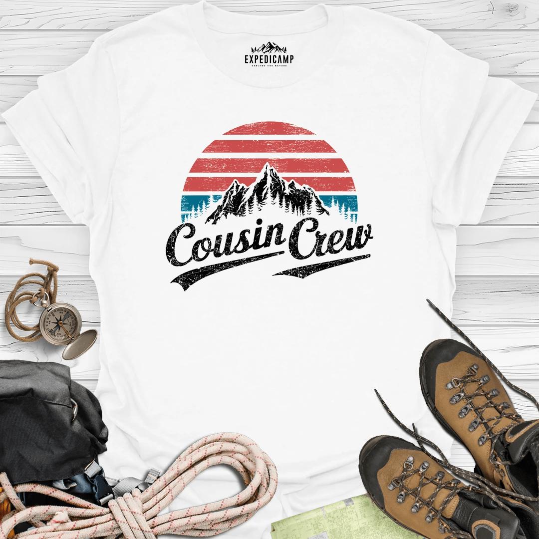 Cousin Crew - Family Vacation T-Shirt – White – Outdoor apparel for travel, hiking, camping, and nature lovers – ExpediCamp