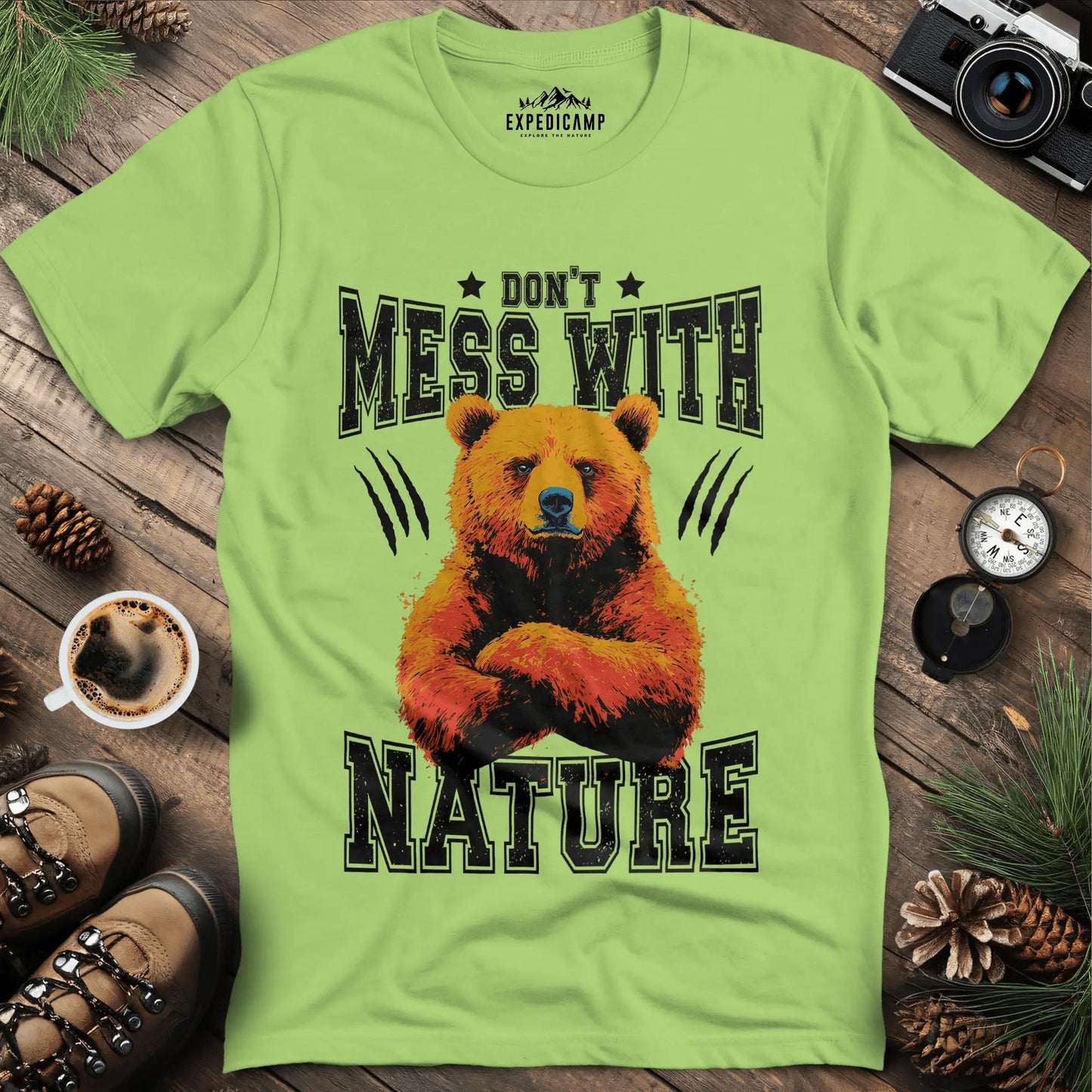 Don't Mess With Nature T-Shirt – – Outdoor apparel for travel, hiking, camping, and nature lovers – ExpediCamp