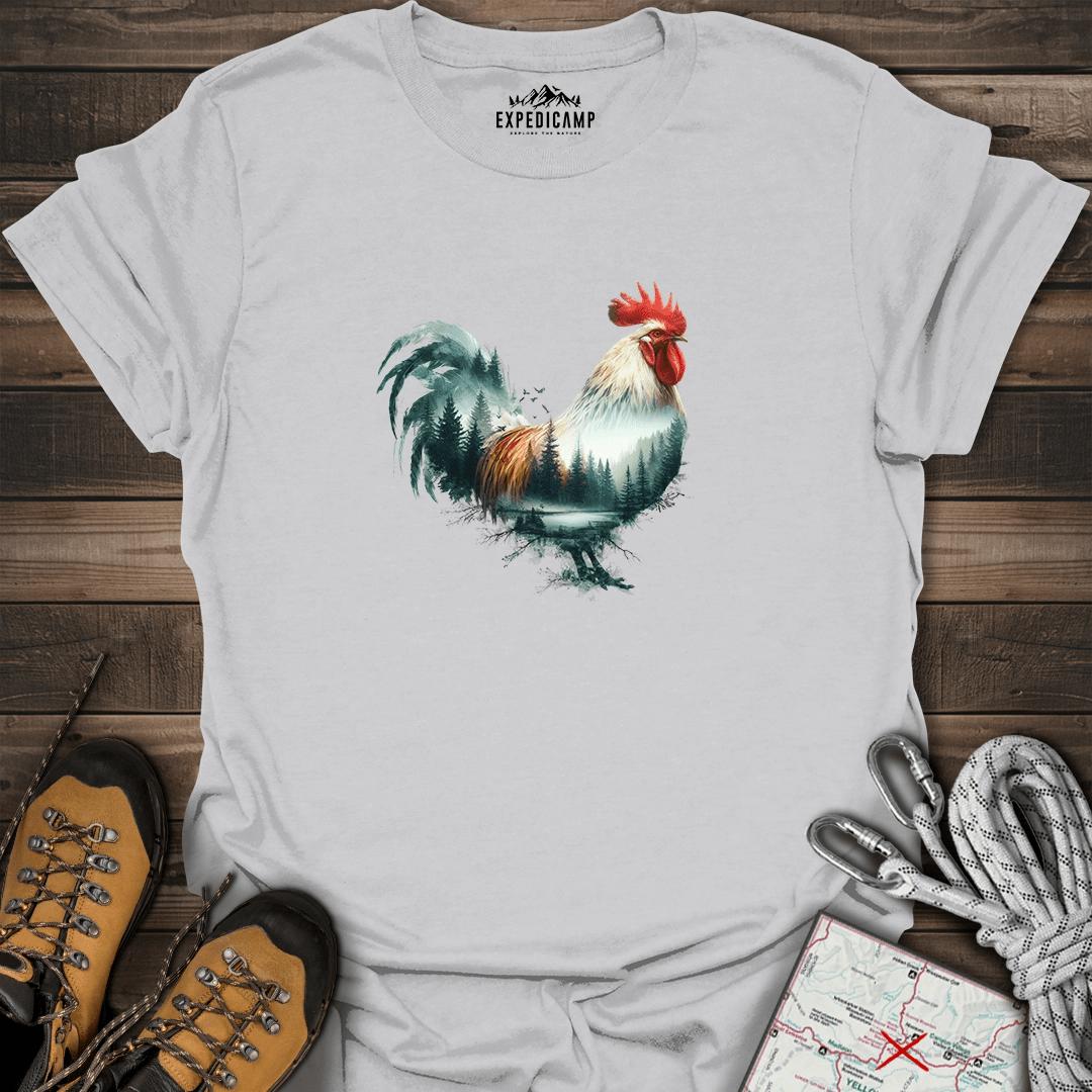 Double Exposure Roomster T-Shirt – Ice Grey – Outdoor apparel for travel, hiking, camping, and nature lovers – ExpediCamp