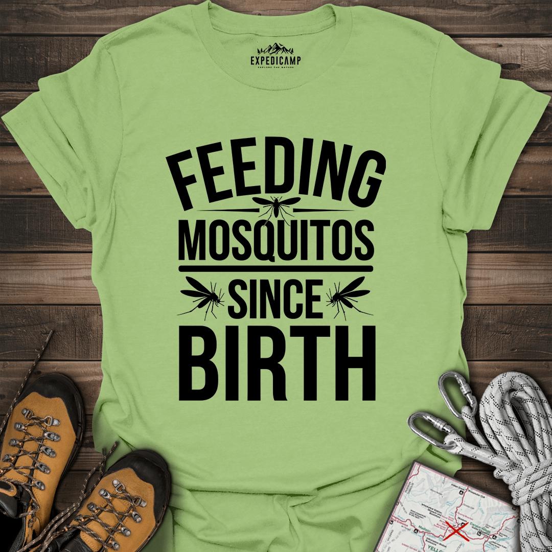 Feeding Mosquitos Since Birth T-Shirt – Kiwi – Outdoor apparel for travel, hiking, camping, and nature lovers – ExpediCamp