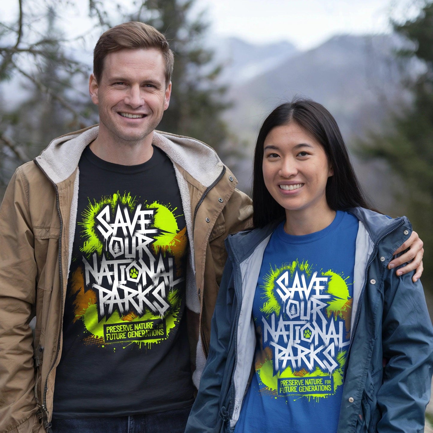 Graffiti Save Our National Parks T-Shirt – – Outdoor apparel for travel, hiking, camping, and nature lovers – ExpediCamp