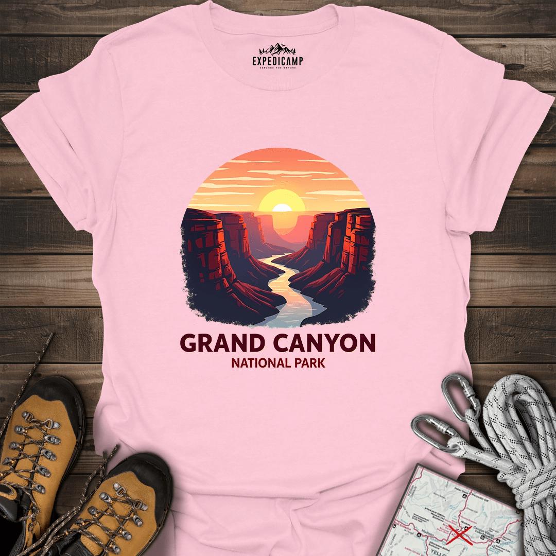Grand Canyon National Park T-Shirt – Light Pink – Outdoor apparel for travel, hiking, camping, and nature lovers – ExpediCamp