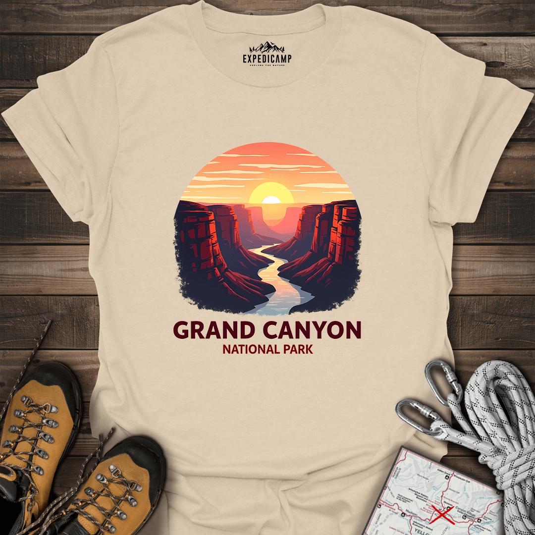 Grand Canyon National Park T-Shirt – Sand – Outdoor apparel for travel, hiking, camping, and nature lovers – ExpediCamp