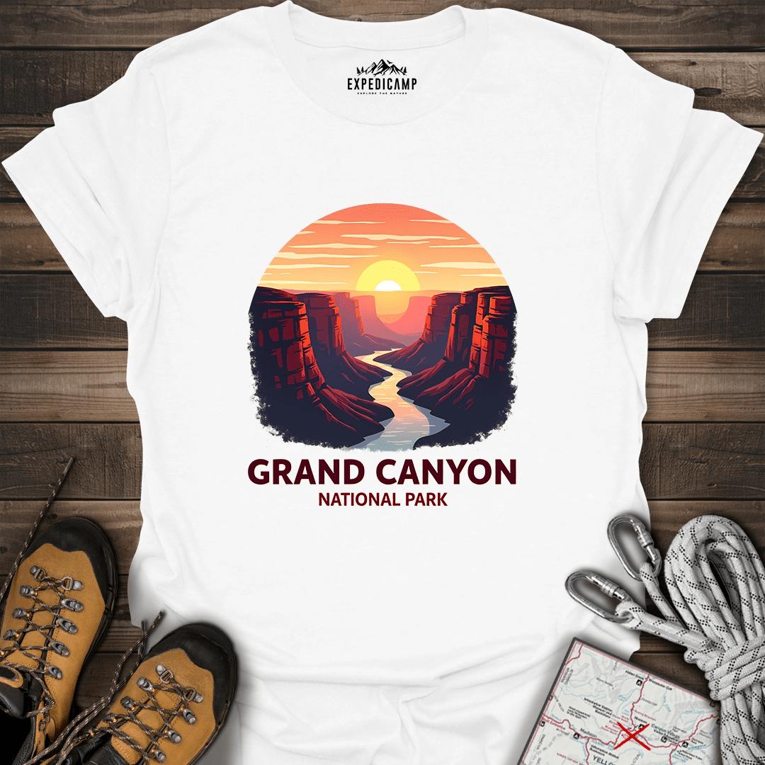 Grand Canyon National Park T-Shirt – White – Outdoor apparel for travel, hiking, camping, and nature lovers – ExpediCamp