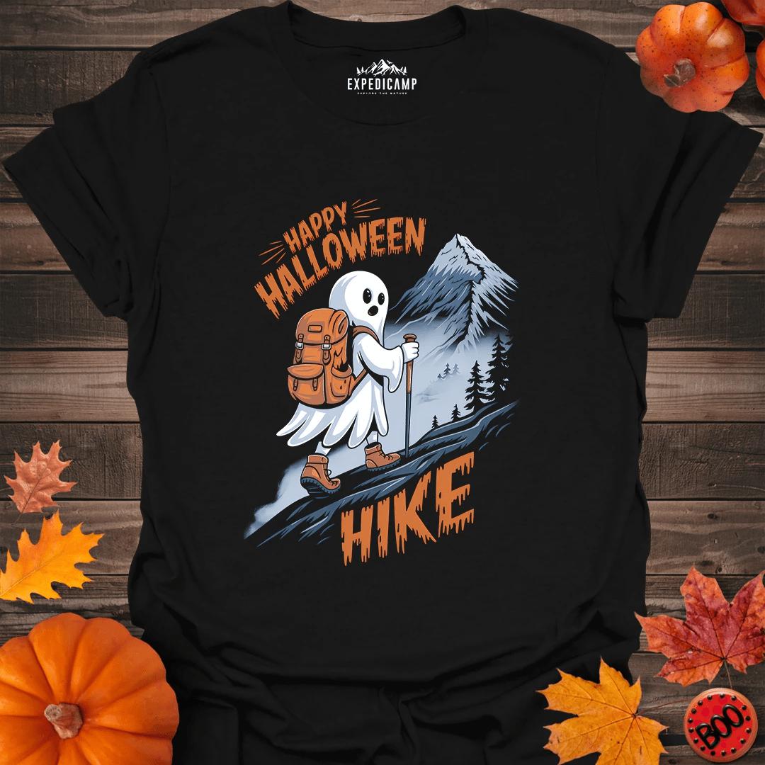 Happy Halloween Hike T-Shirt – Black – Outdoor apparel for travel, hiking, camping, and nature lovers – ExpediCamp