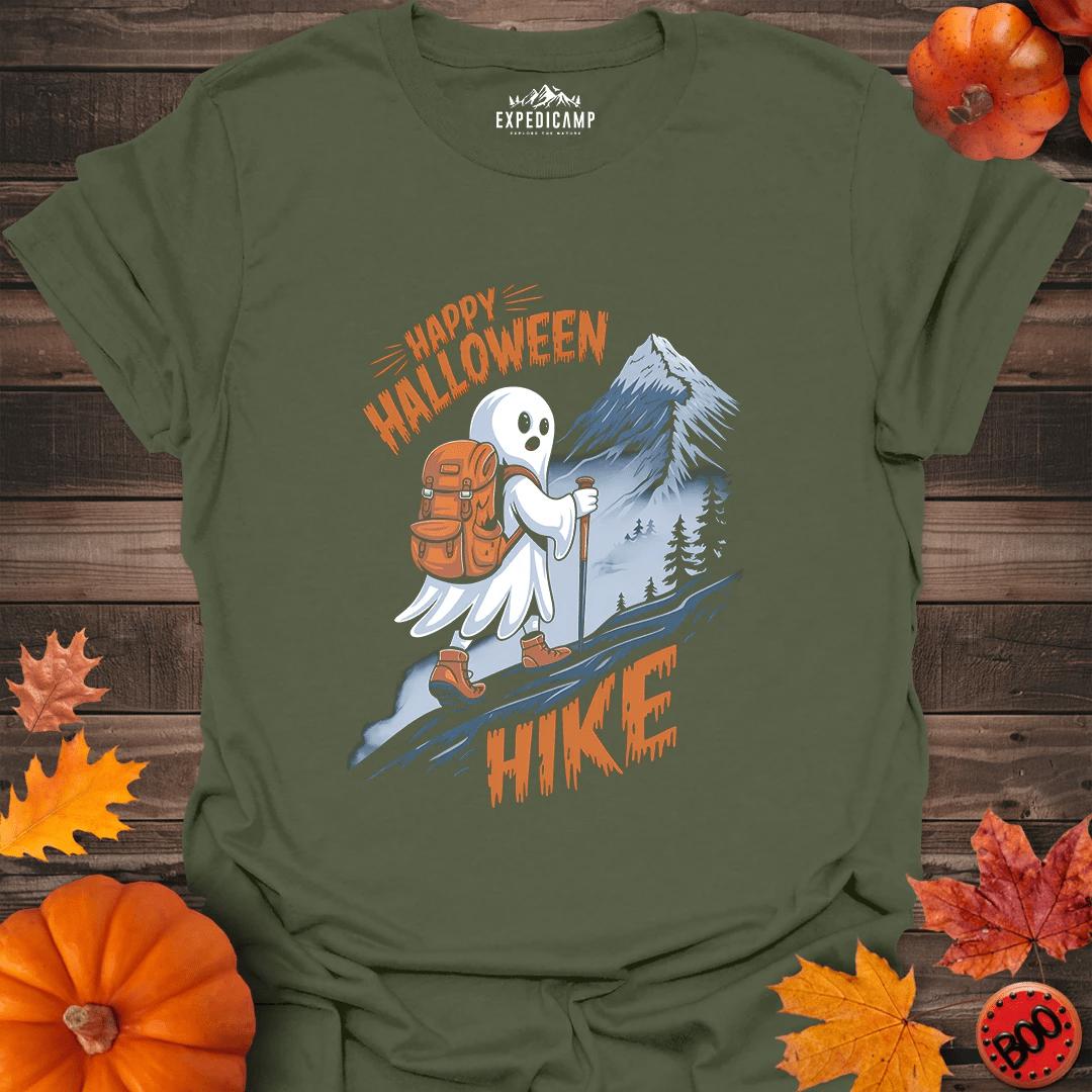 Happy Halloween Hike T-Shirt – Military Green – Outdoor apparel for travel, hiking, camping, and nature lovers – ExpediCamp