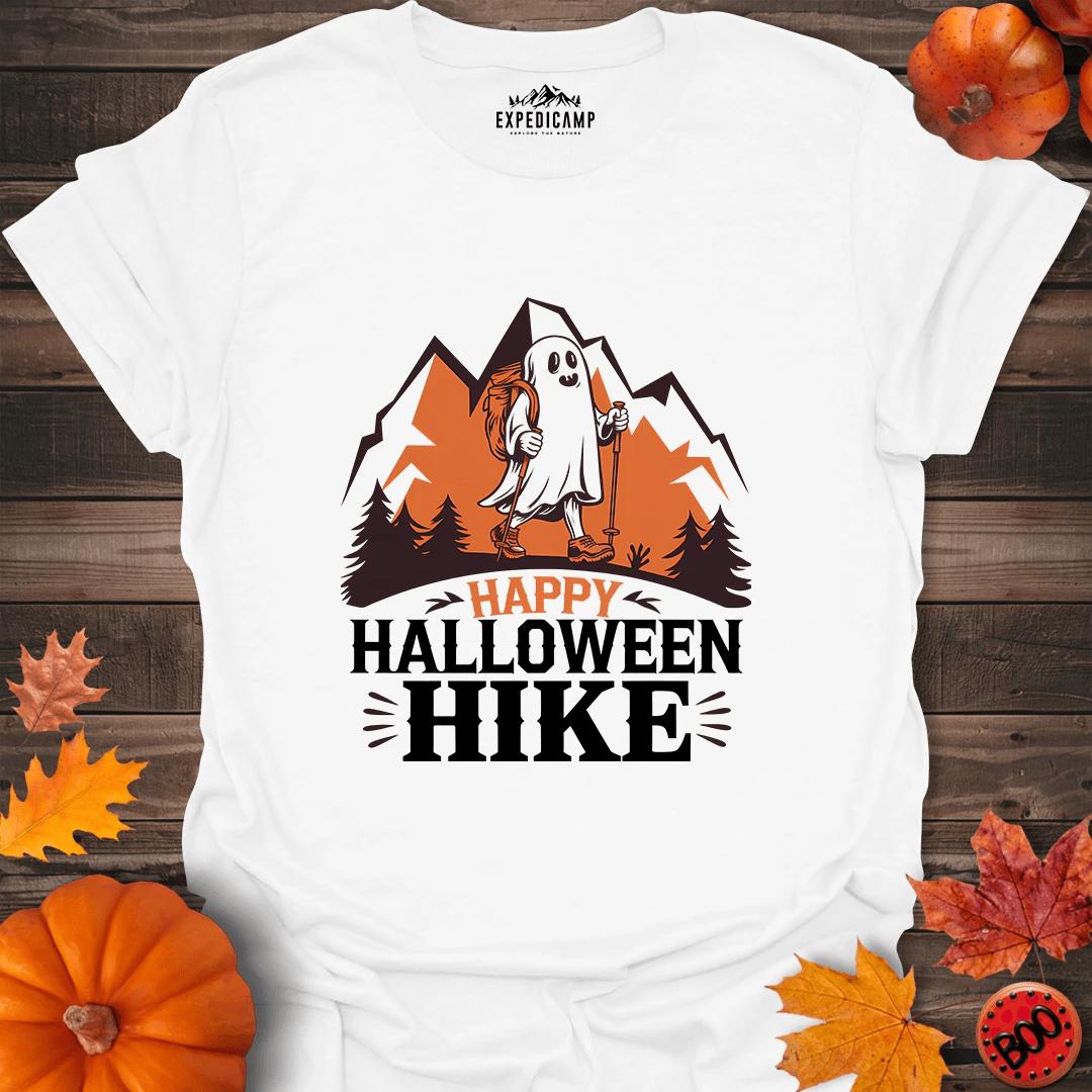 Happy Halloween Hike T-Shirt – White – Outdoor apparel for travel, hiking, camping, and nature lovers – ExpediCamp