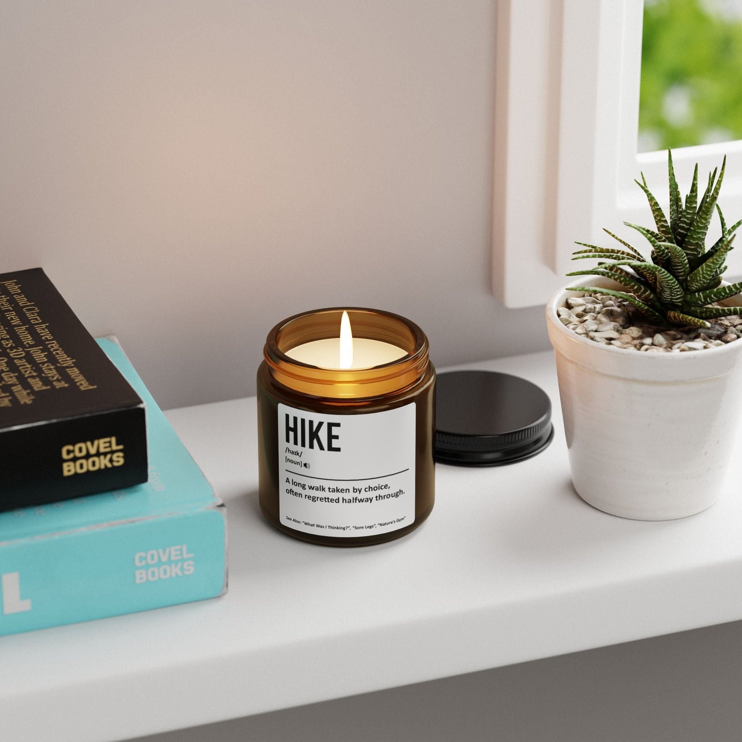 Hike Definition Scented Soy Candle – Amber Jar – – Outdoor apparel for travel, hiking, camping, and nature lovers – ExpediCamp