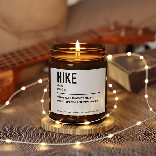 Hike Definition Scented Soy Candle – Amber Jar – – Outdoor apparel for travel, hiking, camping, and nature lovers – ExpediCamp