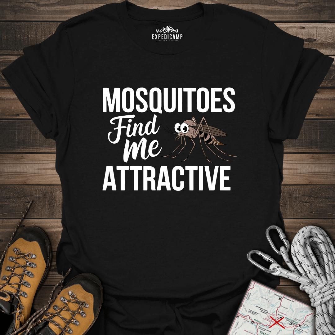 Mosquitoes Find Me Attractive T-Shirt – Black – Outdoor apparel for travel, hiking, camping, and nature lovers – ExpediCamp