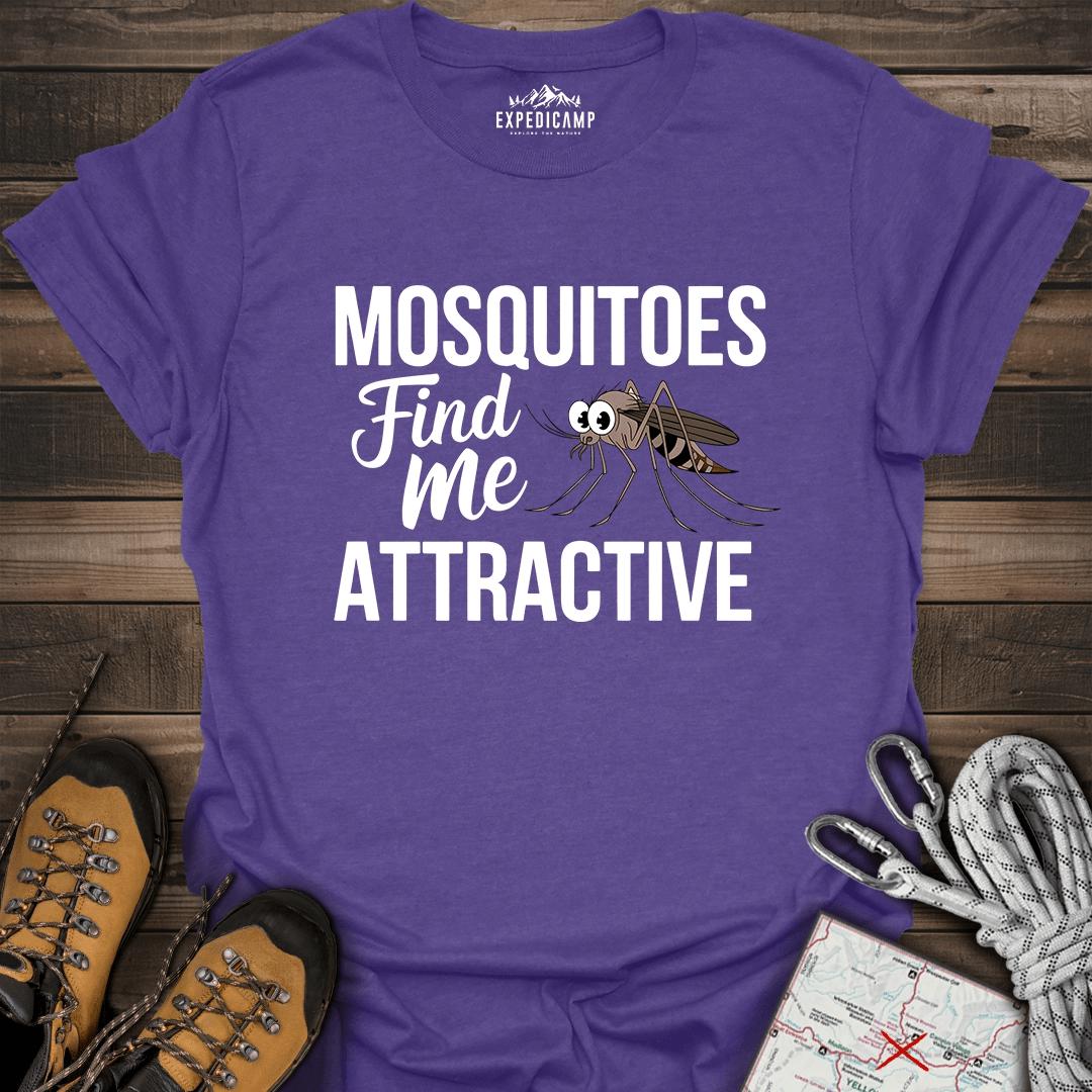 Mosquitoes Find Me Attractive T-Shirt – Heather Purple – Outdoor apparel for travel, hiking, camping, and nature lovers – ExpediCamp