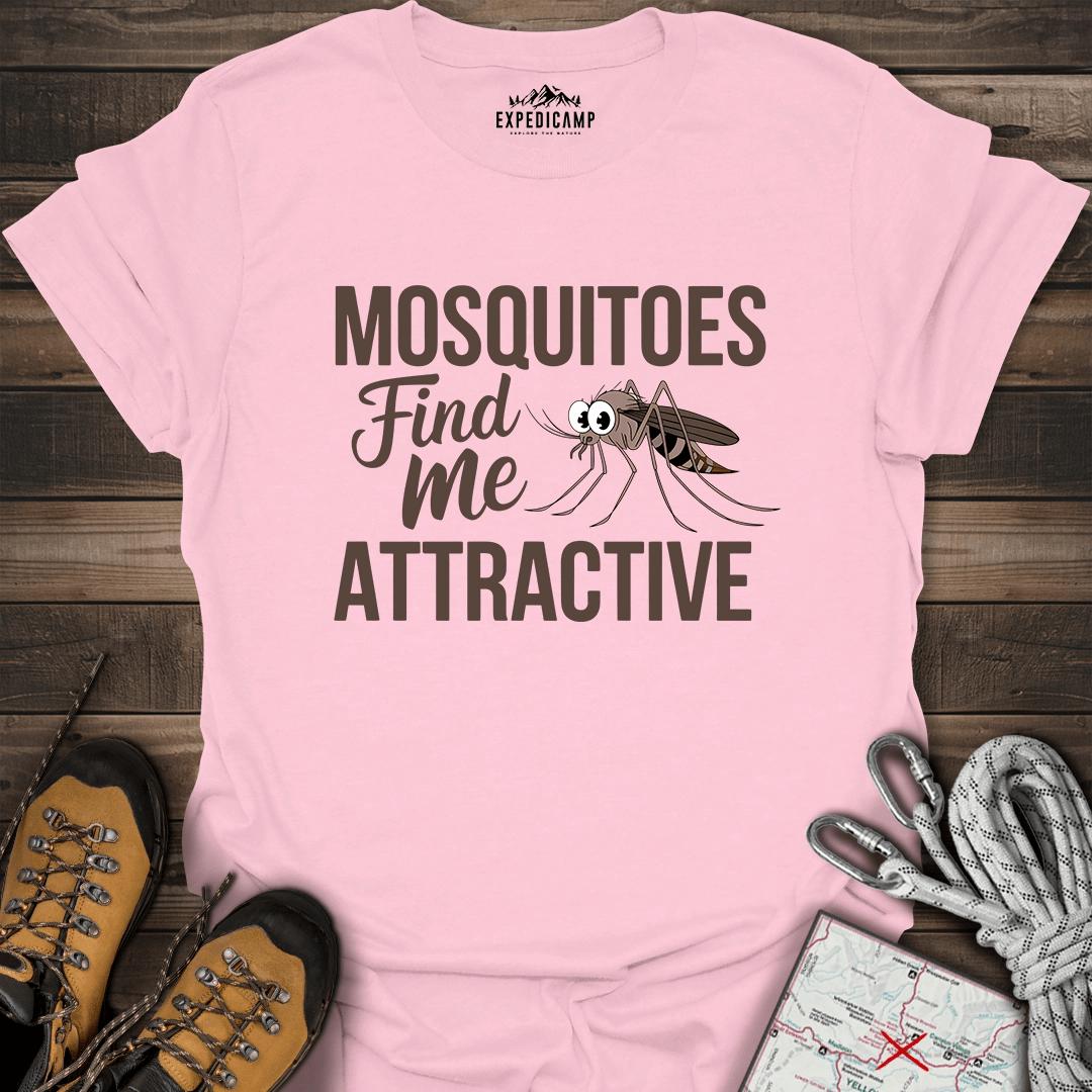 Mosquitoes Find Me Attractive T-Shirt – Light Pink – Outdoor apparel for travel, hiking, camping, and nature lovers – ExpediCamp