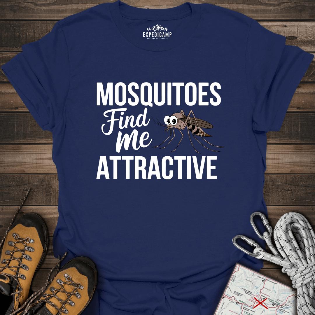 Mosquitoes Find Me Attractive T-Shirt – Navy – Outdoor apparel for travel, hiking, camping, and nature lovers – ExpediCamp