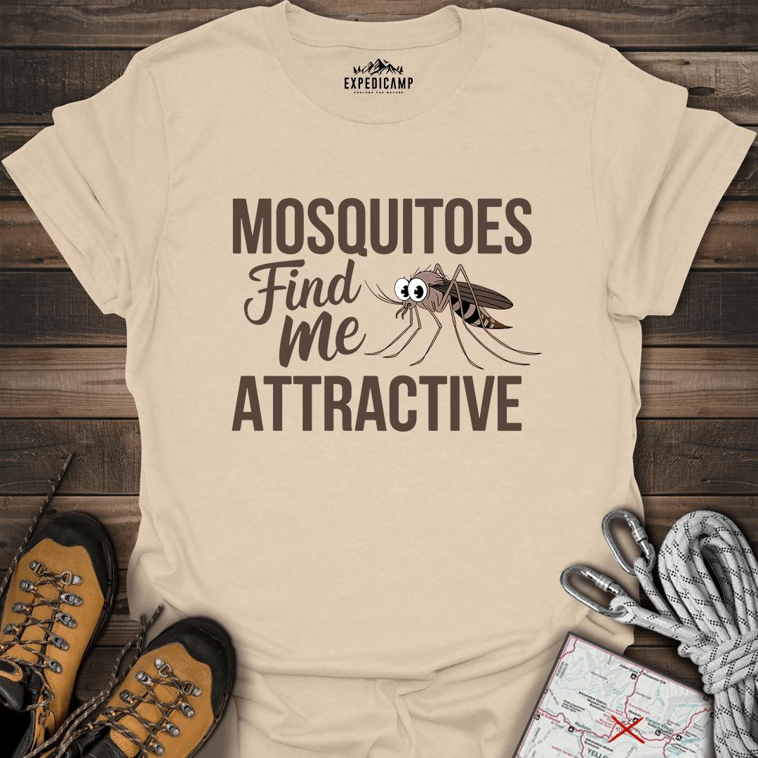 Mosquitoes Find Me Attractive T-Shirt – Sand – Outdoor apparel for travel, hiking, camping, and nature lovers – ExpediCamp