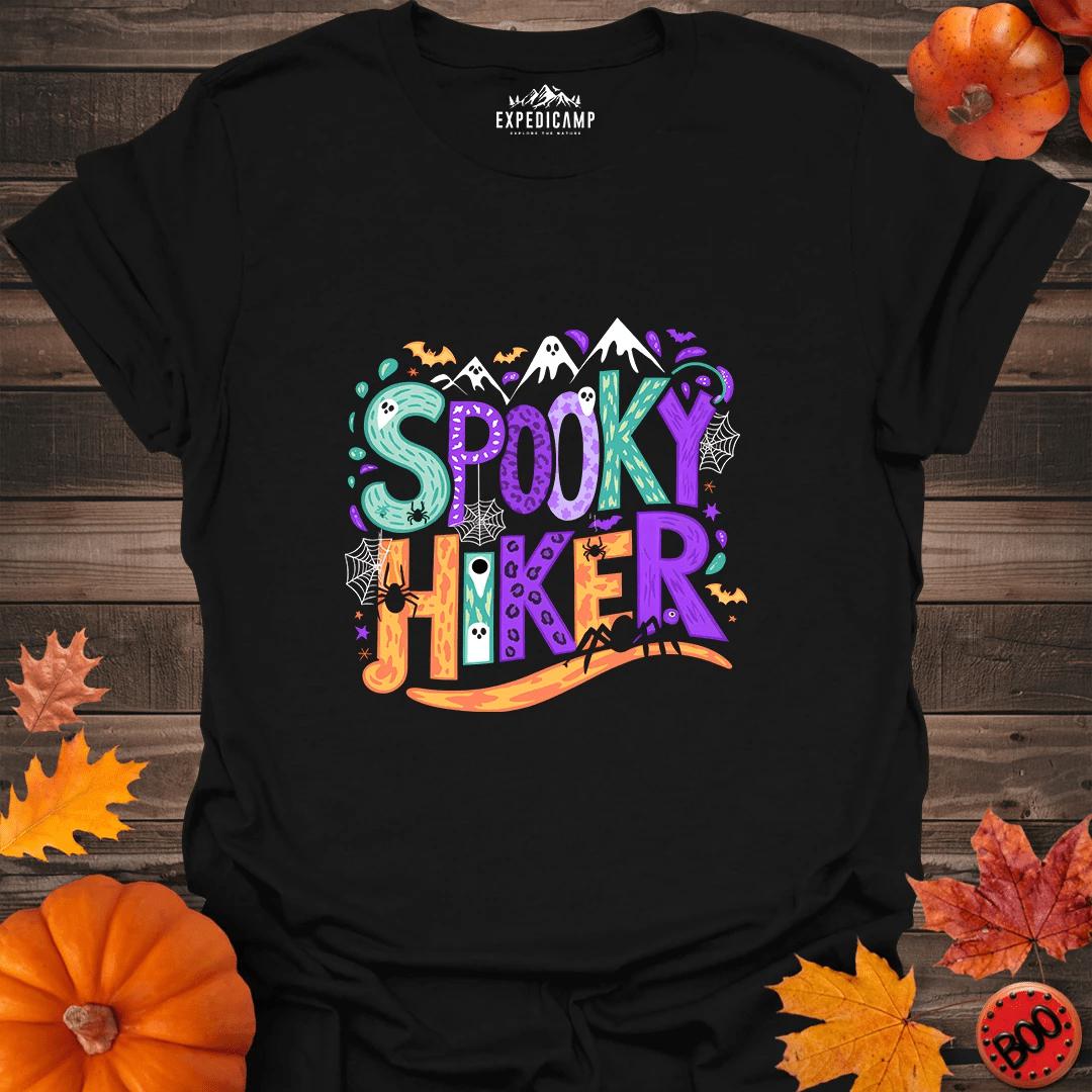 Spooky Hiker T-Shirt – Black – Outdoor apparel for travel, hiking, camping, and nature lovers – ExpediCamp