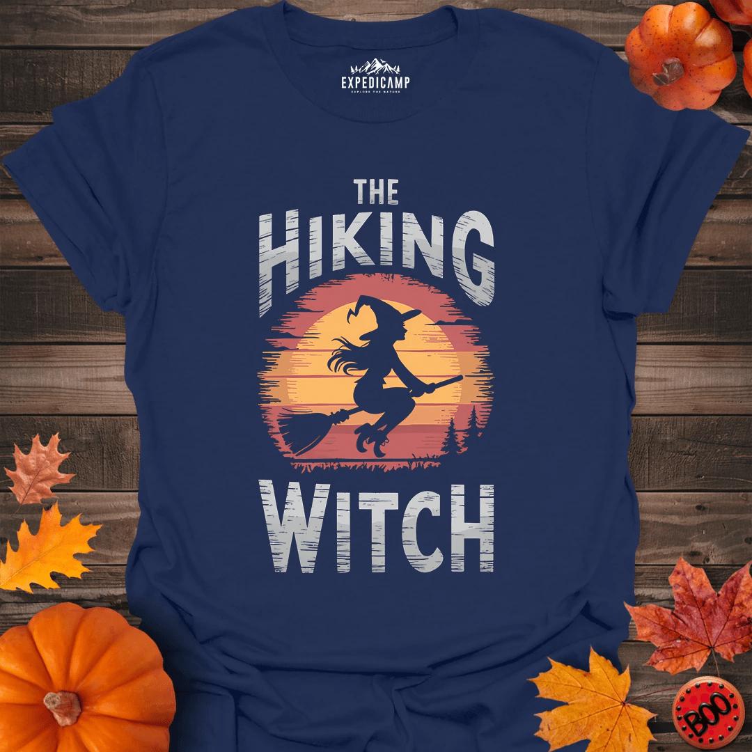 The Hiking Witch T-Shirt – Navy – Outdoor apparel for travel, hiking, camping, and nature lovers – ExpediCamp