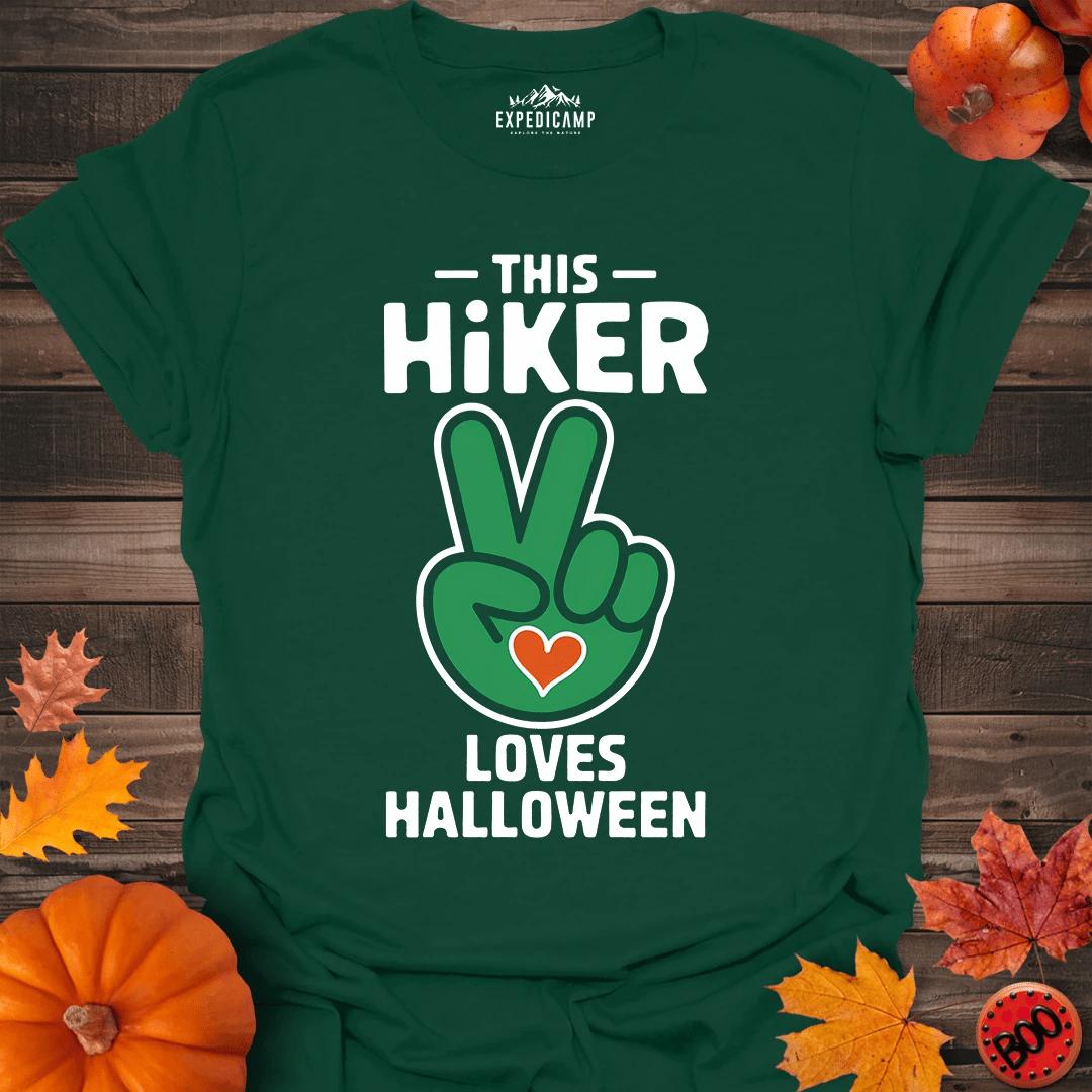 This Hiker Loves Halloween T-Shirt – Forest Green – Outdoor apparel for travel, hiking, camping, and nature lovers – ExpediCamp