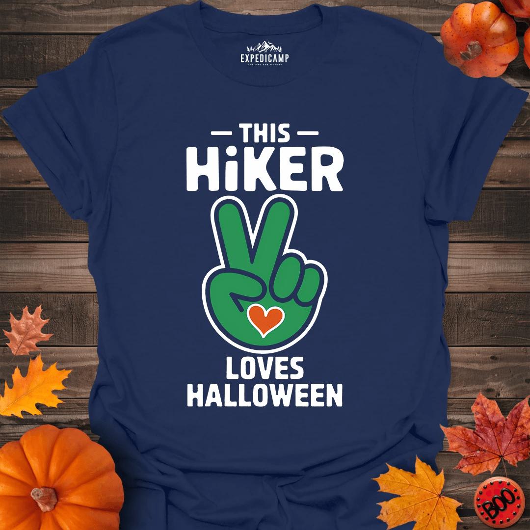 This Hiker Loves Halloween T-Shirt – Navy – Outdoor apparel for travel, hiking, camping, and nature lovers – ExpediCamp