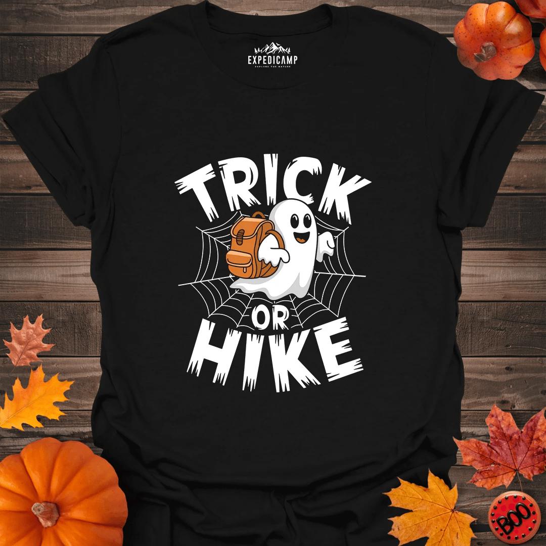 Trick Or Hike T-Shirt – Black – Outdoor apparel for travel, hiking, camping, and nature lovers – ExpediCamp