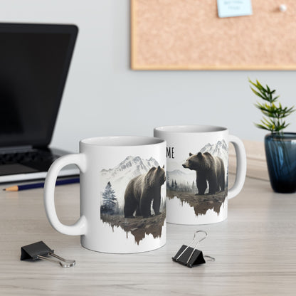 Customizable Bear Wilderness Mug – Personalized Nature Scene