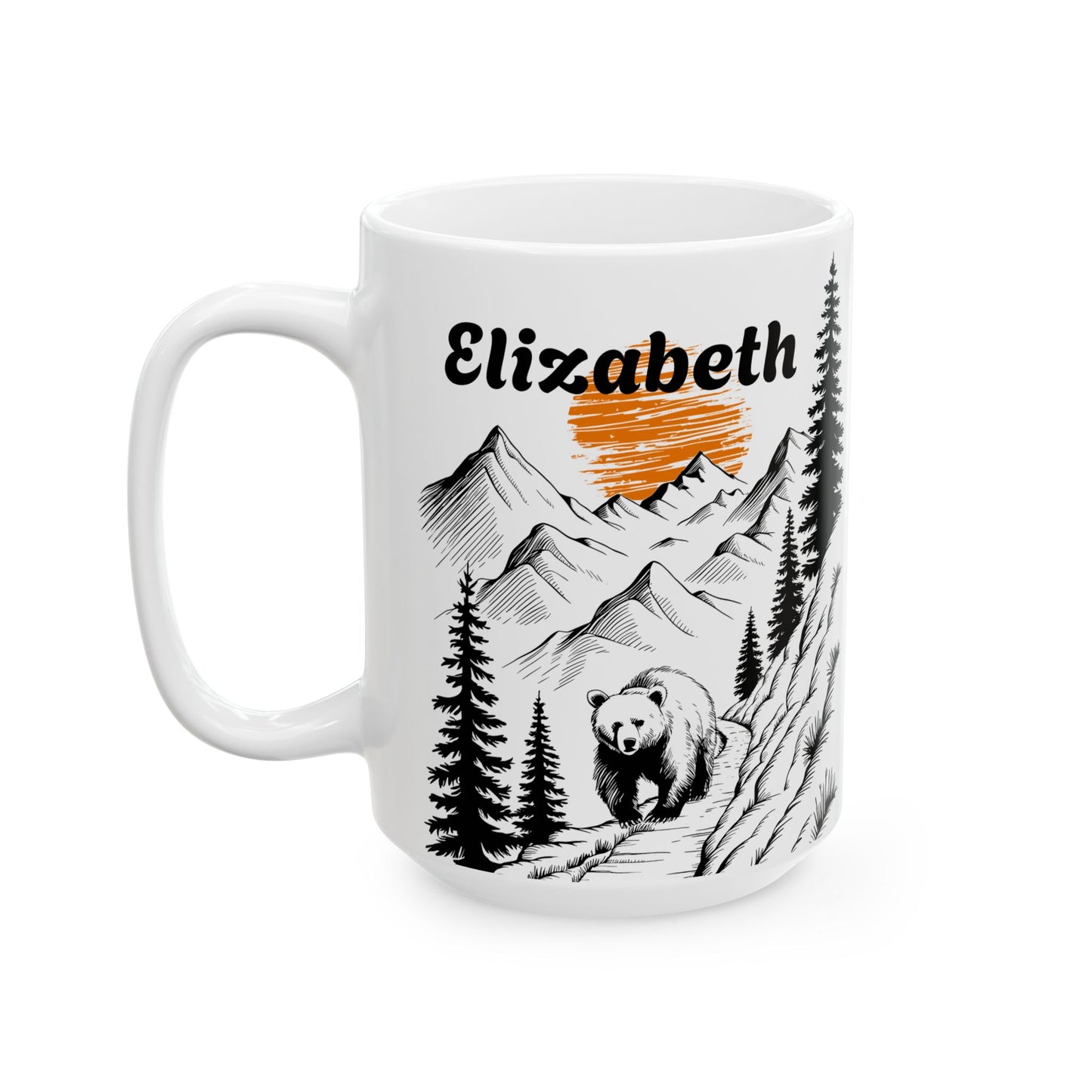 Personalized Bear Trek Mug – Custom Name Design