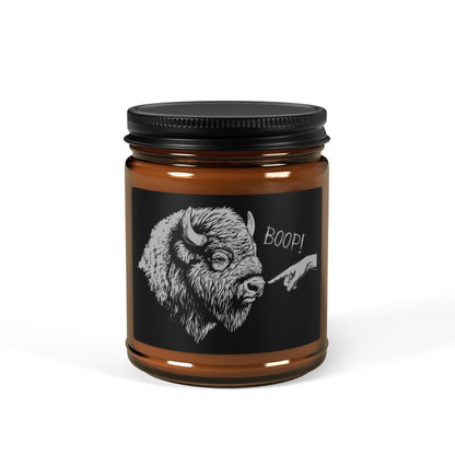 Boop Bison Scented Soy Candle – Amber Jar