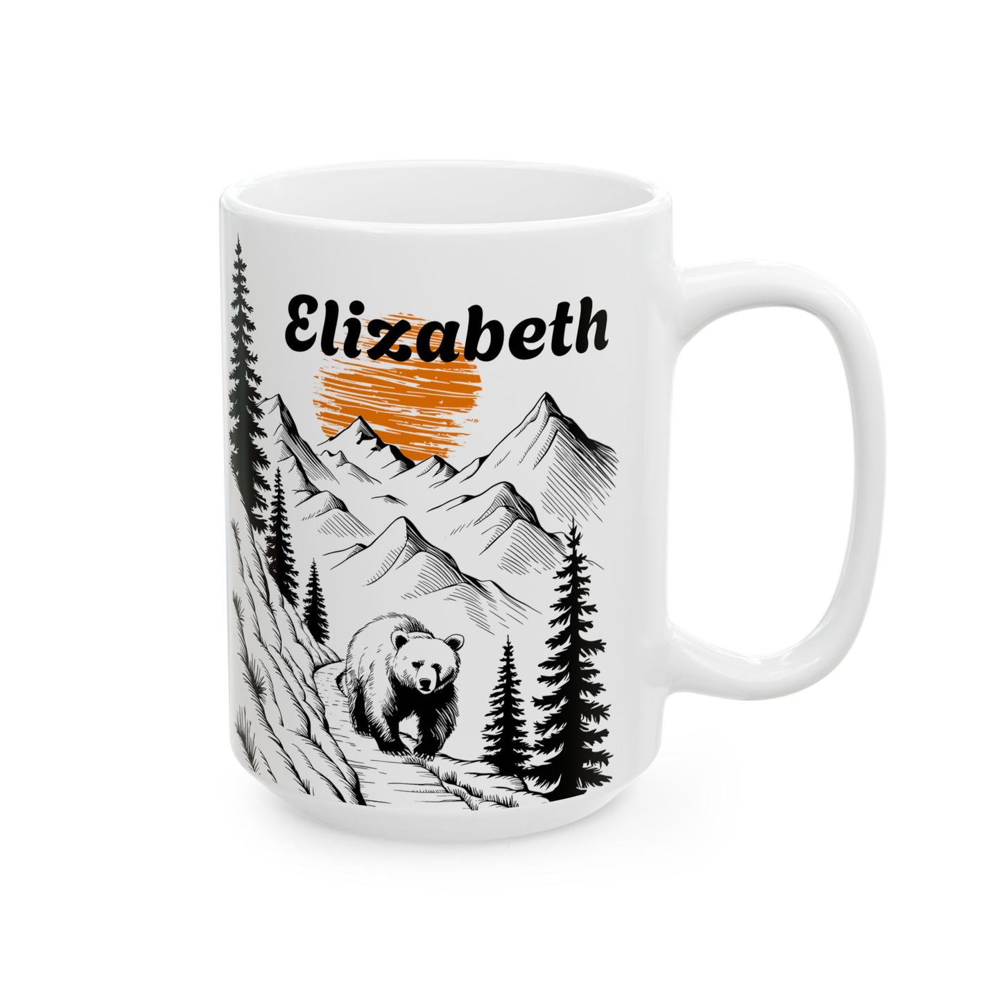 Personalized Bear Trek Mug – Custom Name Design