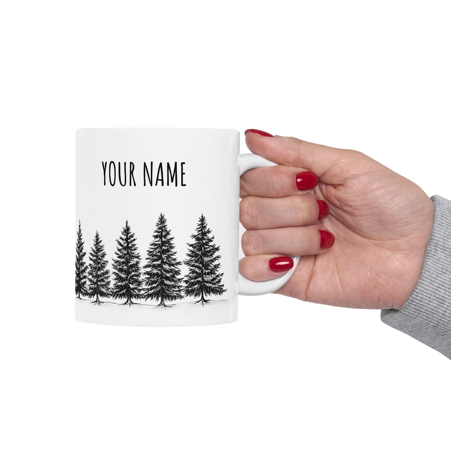 Customizable Forest Mug – Personalized Tree Design