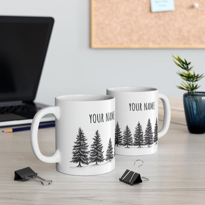 Customizable Forest Mug – Personalized Tree Design