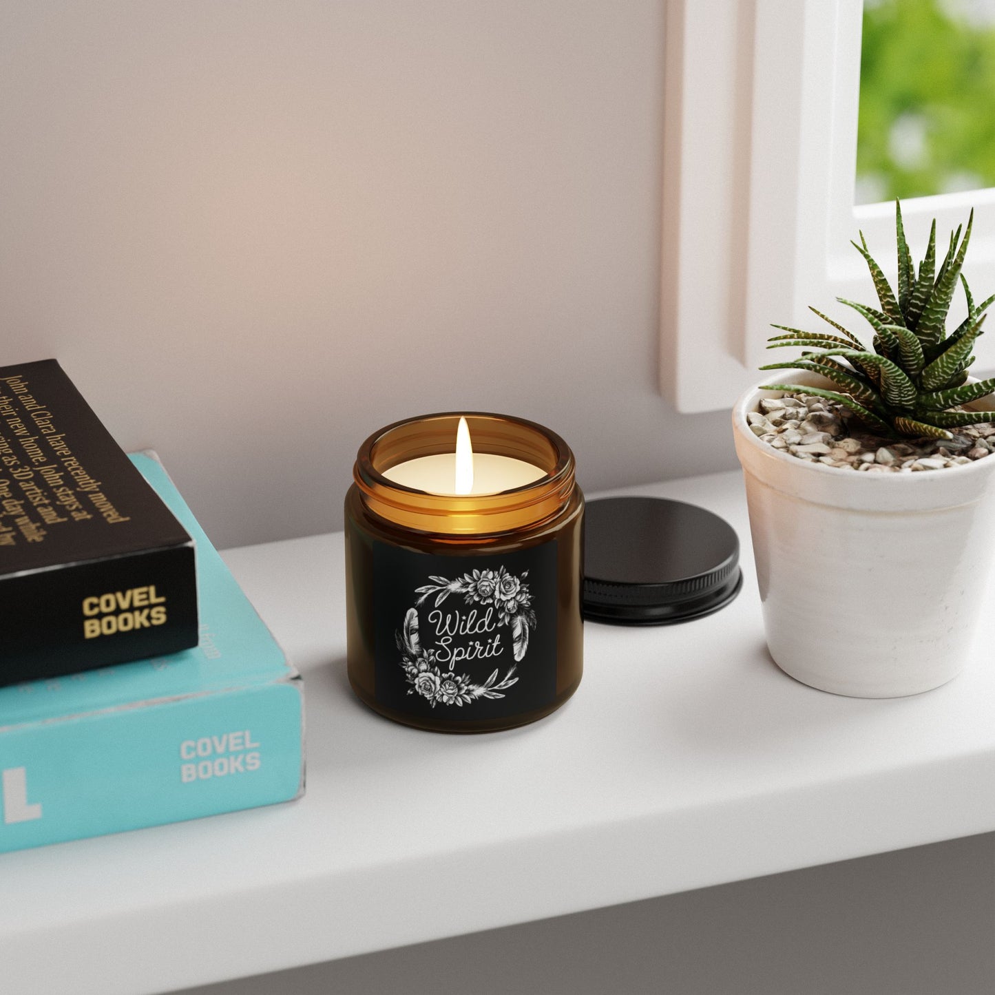 Wild Spirit Scented Soy Candle – Amber Jar