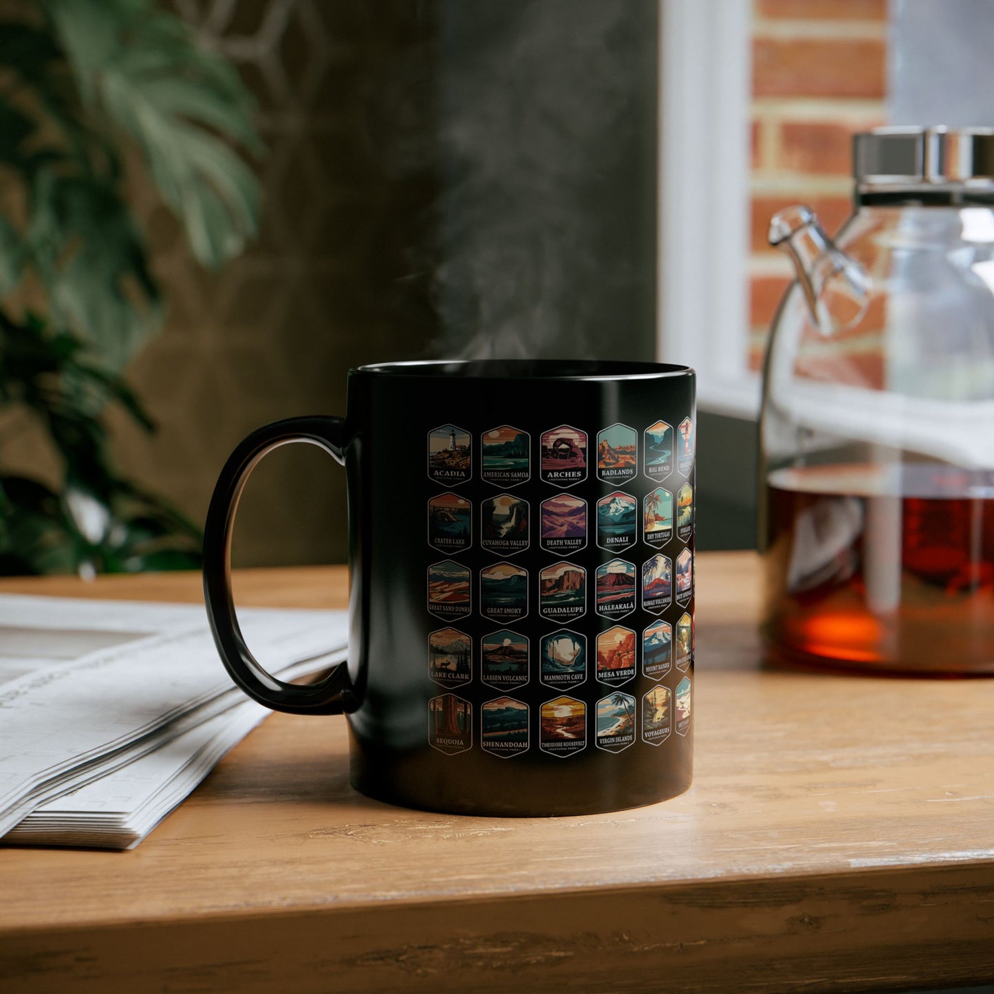 63 National Parks Of The USA Black Mug (11oz, 15oz)