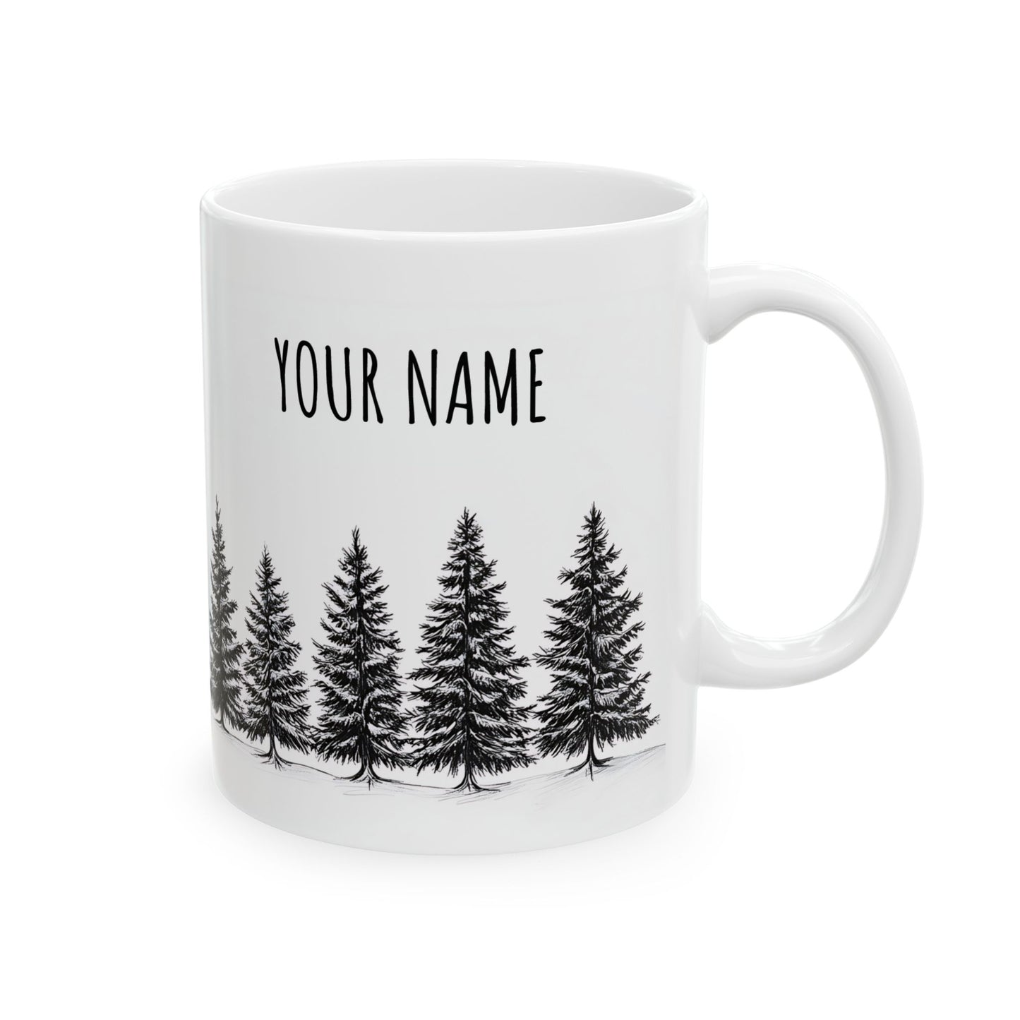 Customizable Forest Mug – Personalized Tree Design