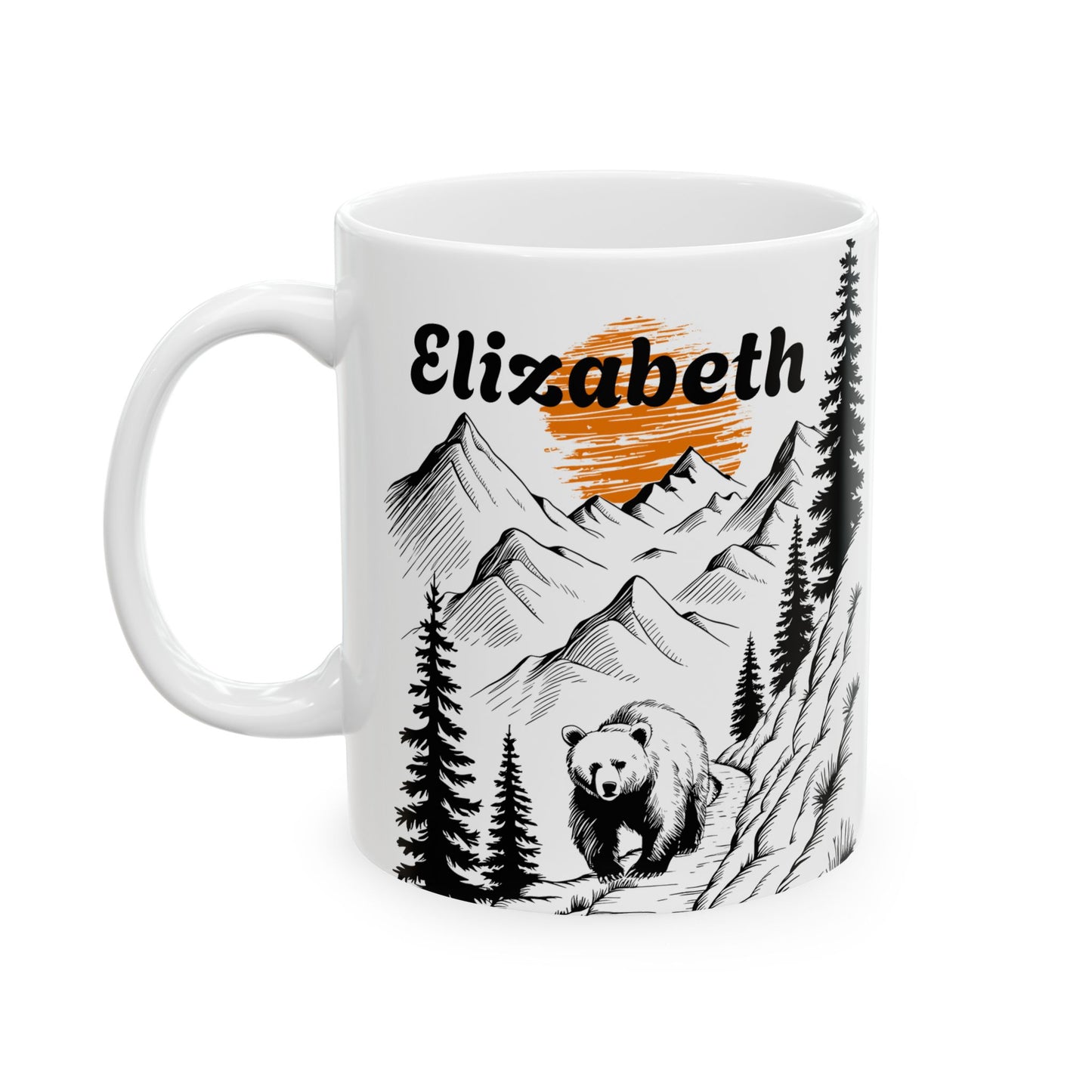 Personalized Bear Trek Mug – Custom Name Design