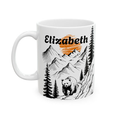 Personalized Bear Trek Mug – Custom Name Design