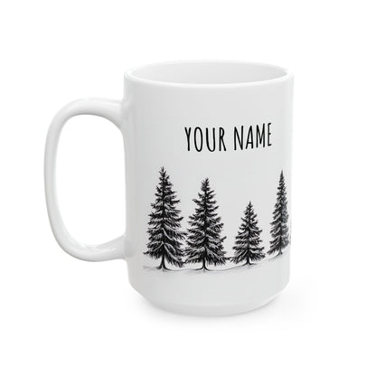 Customizable Forest Mug – Personalized Tree Design