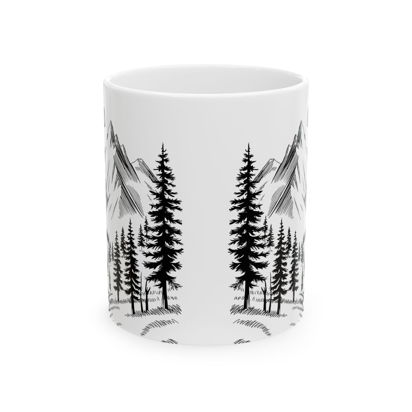 Personalized Mountain Sunrise Mug – Custom Name Gift