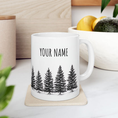 Customizable Forest Mug – Personalized Tree Design