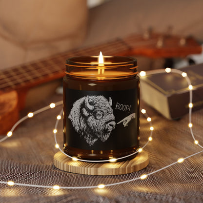 Boop Bison Scented Soy Candle – Amber Jar