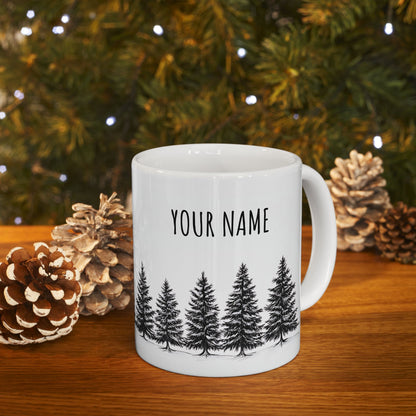 Customizable Forest Mug – Personalized Tree Design