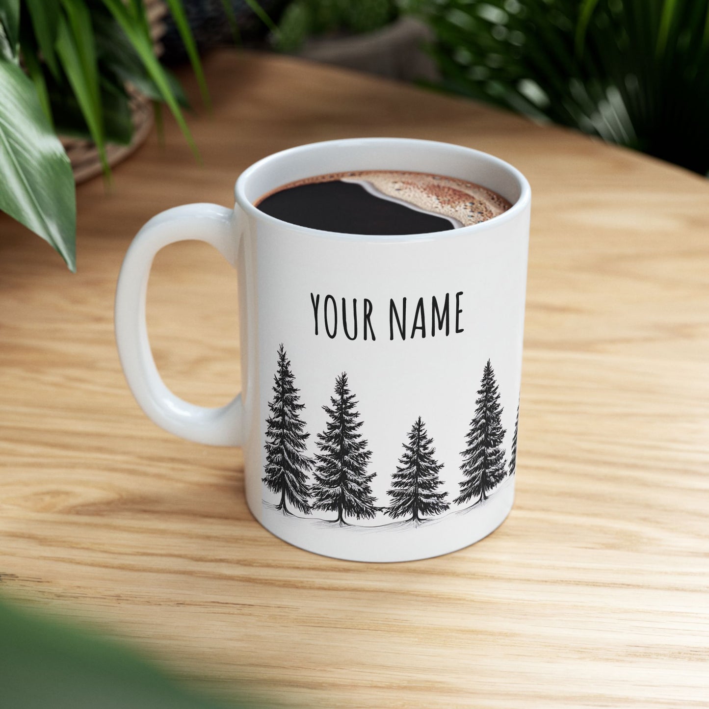 Customizable Forest Mug – Personalized Tree Design