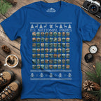 63 National Parks Christmas Ugly Sweater T-Shirt – Royal – Outdoor apparel for travel, hiking, camping, and nature lovers – ExpediCamp
