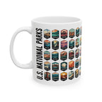 63 National Parks Of The USA White Ceramic Mug (11oz, 15oz) – – Outdoor apparel for travel, hiking, camping, and nature lovers – ExpediCamp
