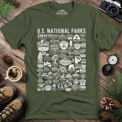63 National Parks Vintage Logo T-Shirt