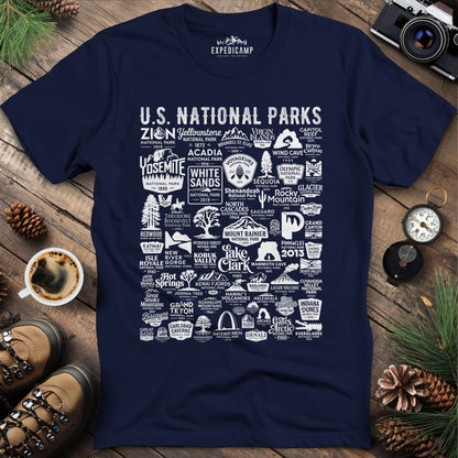 63 National Parks Vintage Logo T-Shirt